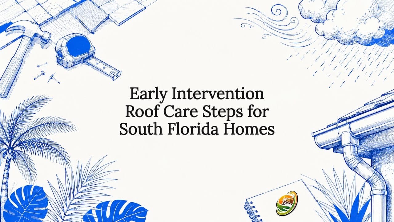 Early Intervention Roof Care Steps for South Florida Homes