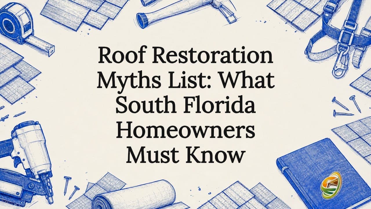 Roof Restoration Myths List: What South Florida Homeowners Must Know