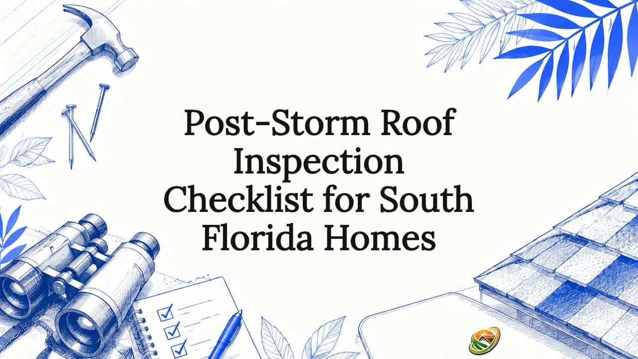Post-Storm Roof Inspection Checklist for South Florida Homes