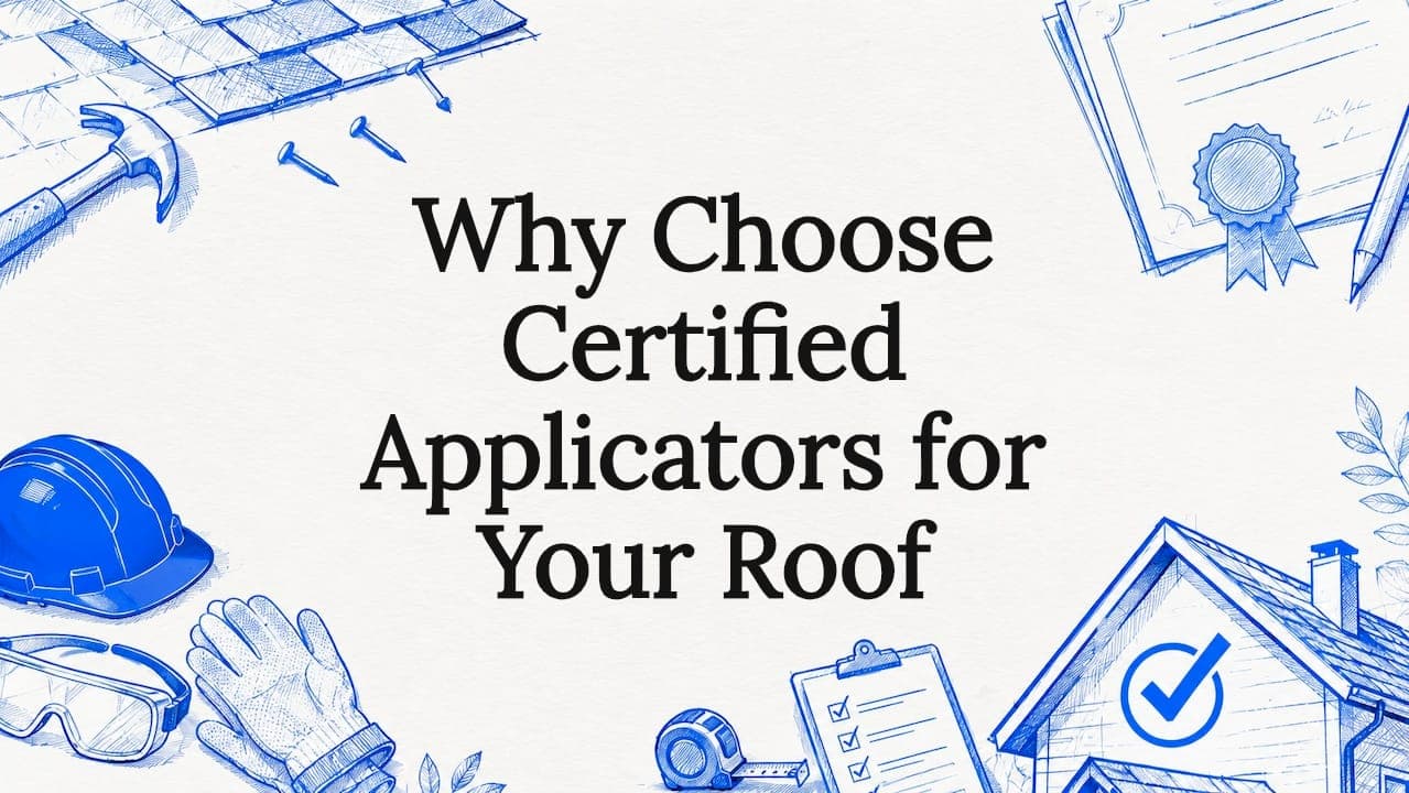 Why Choose Certified Applicators for Your Roof