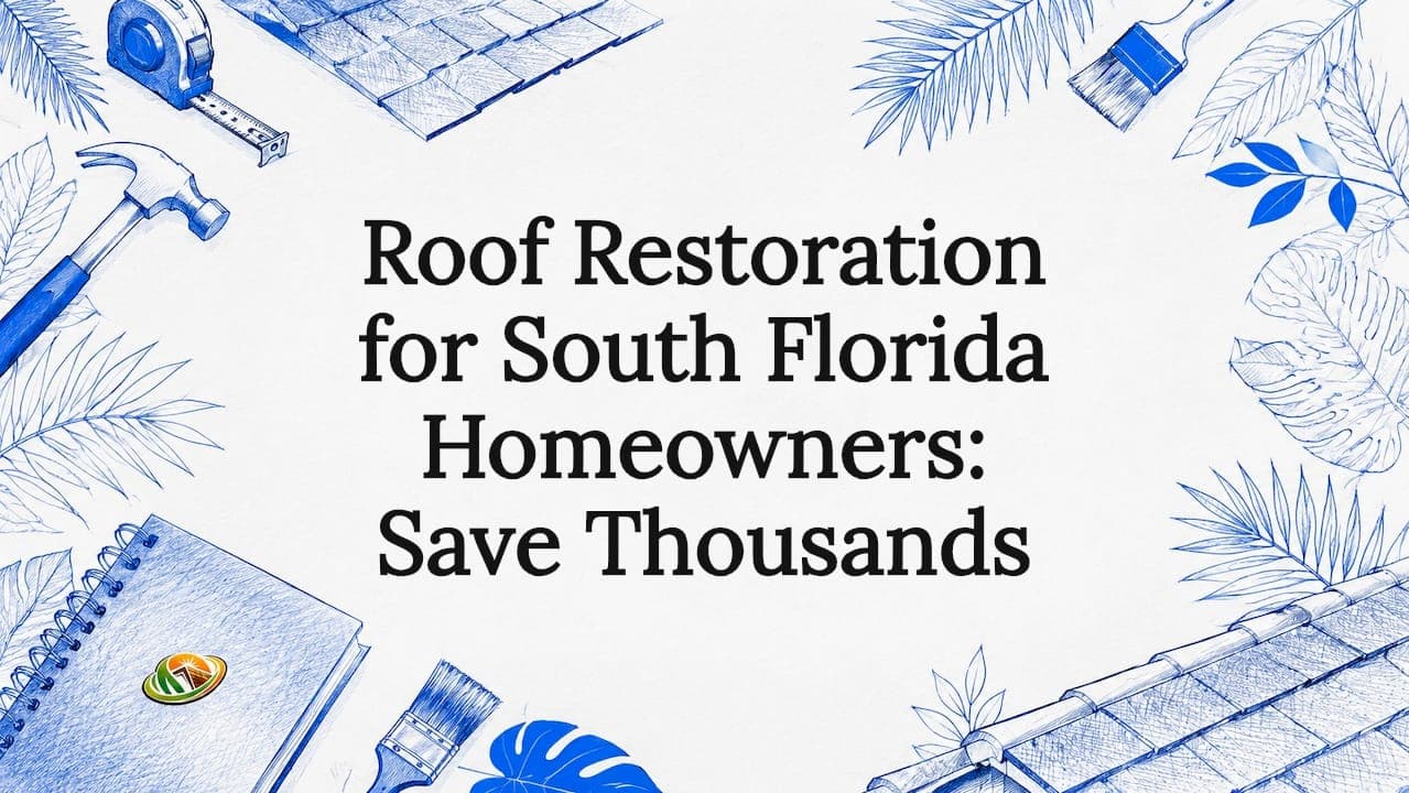 Roof Restoration for South Florida Homeowners: Save Thousands