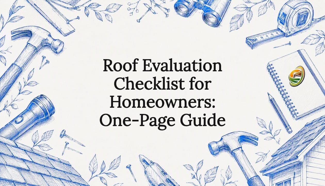 Roof Evaluation Checklist for Homeowners: One-Page Guide