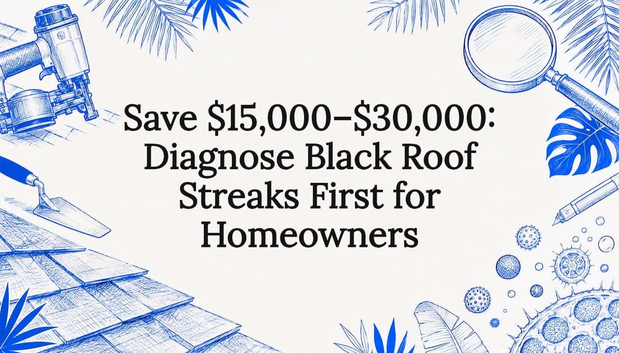 Save $15,000–$30,000: Diagnose Black Roof Streaks First for Homeowners