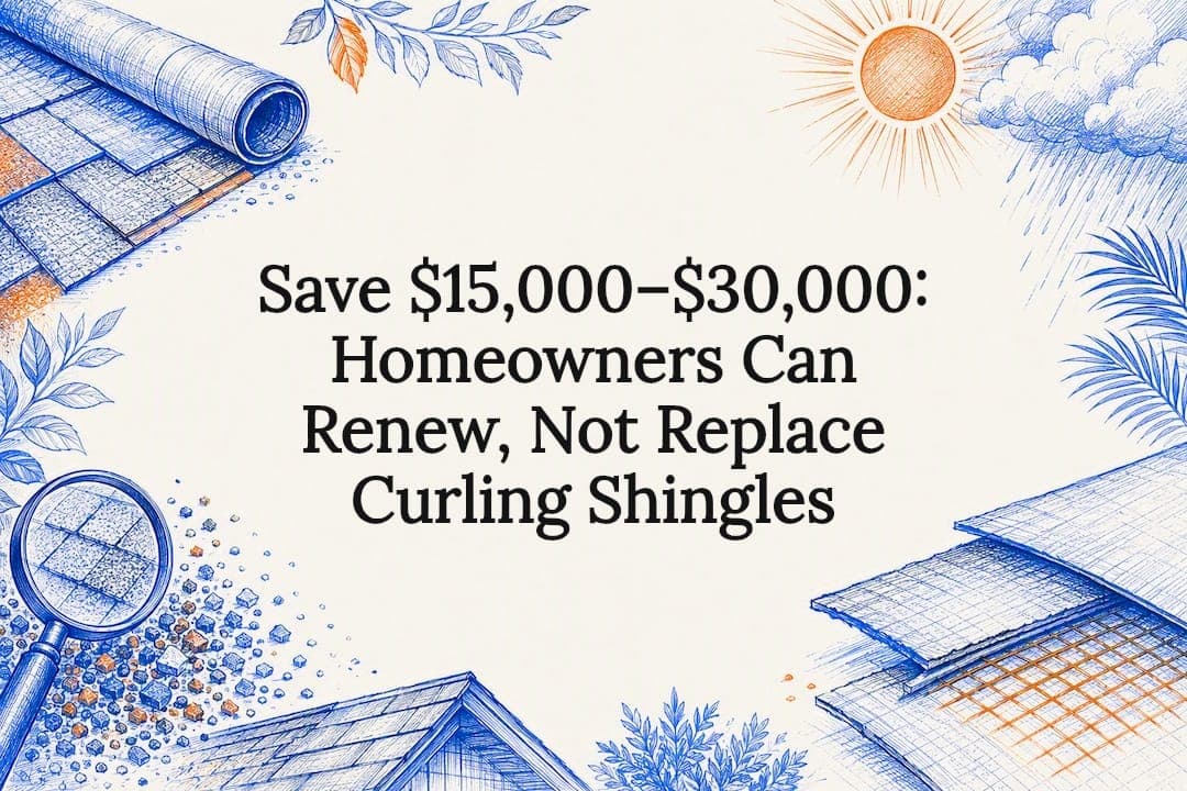 Save $15,000–$30,000: Homeowners Can Renew, Not Replace Curling Shingles