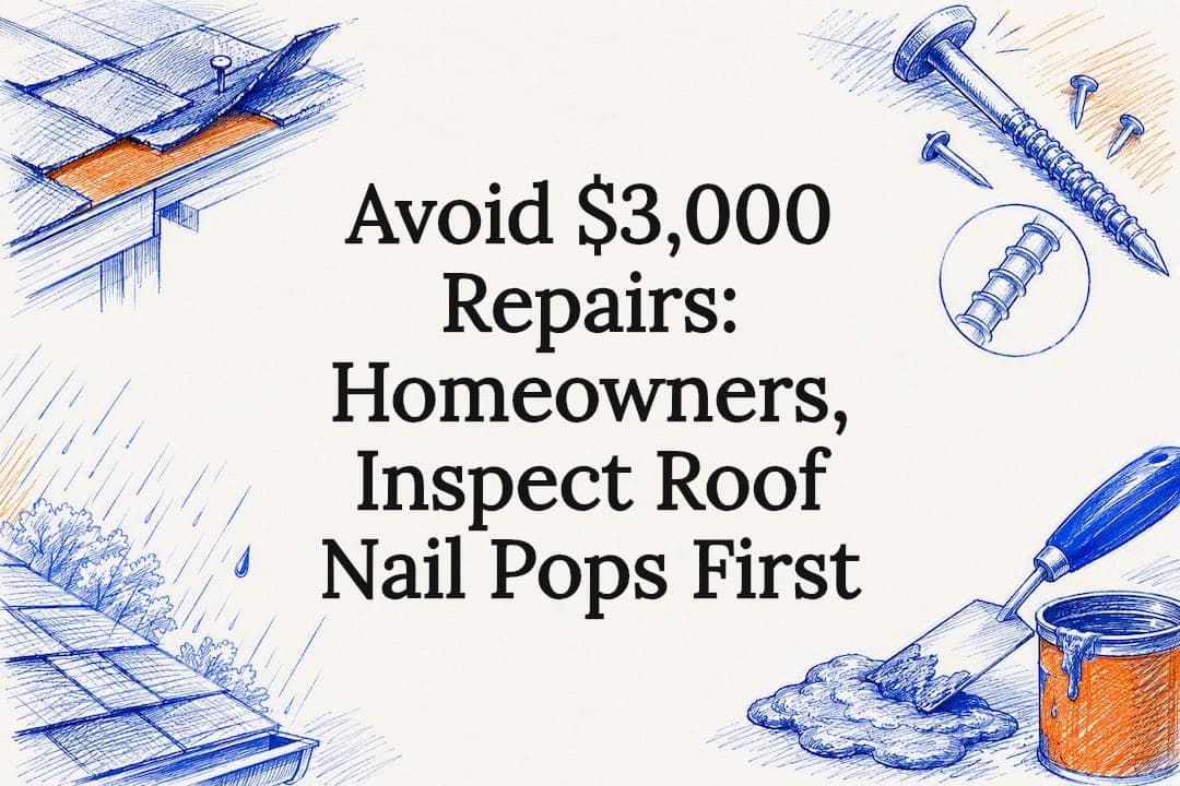 Avoid $3,000 Repairs: Homeowners, Inspect Roof Nail Pops First