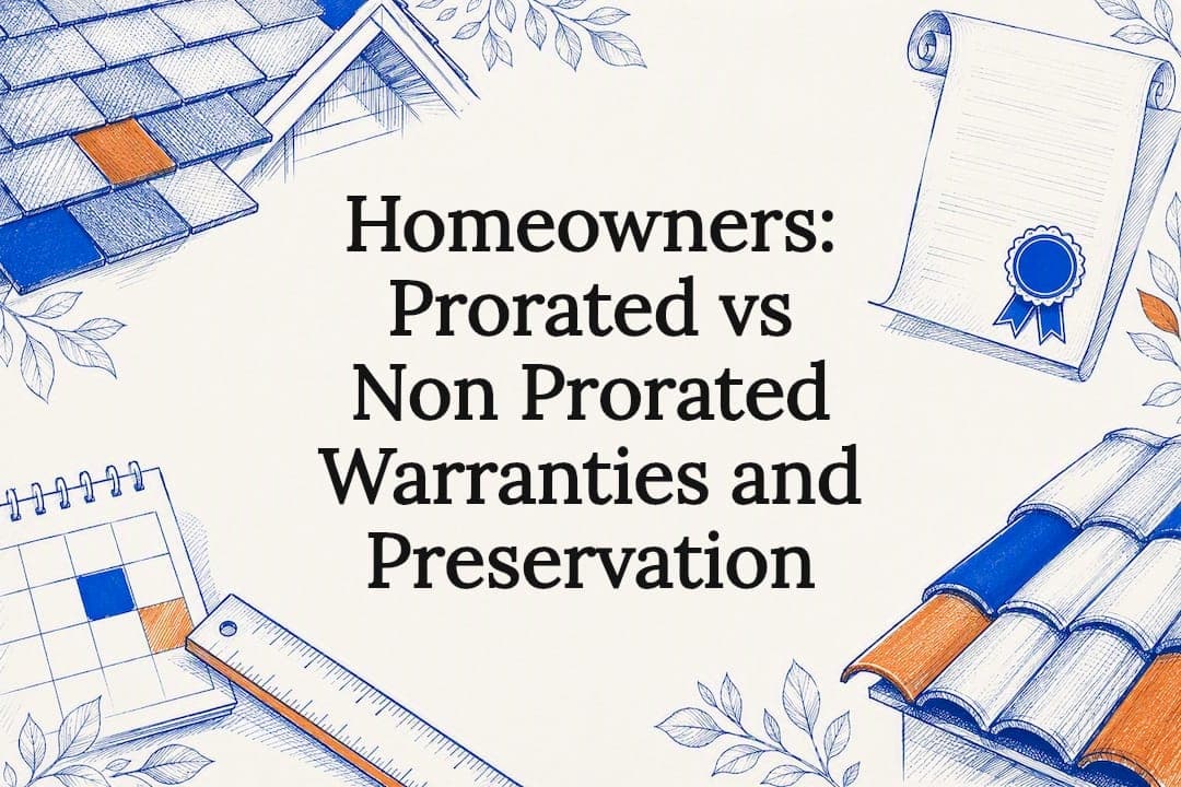 Homeowners: Prorated vs Non Prorated Warranties and Preservation