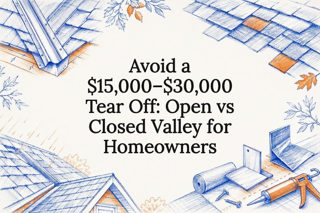 Avoid a $15,000–$30,000 Tear Off: Open vs Closed Valley for Homeowners