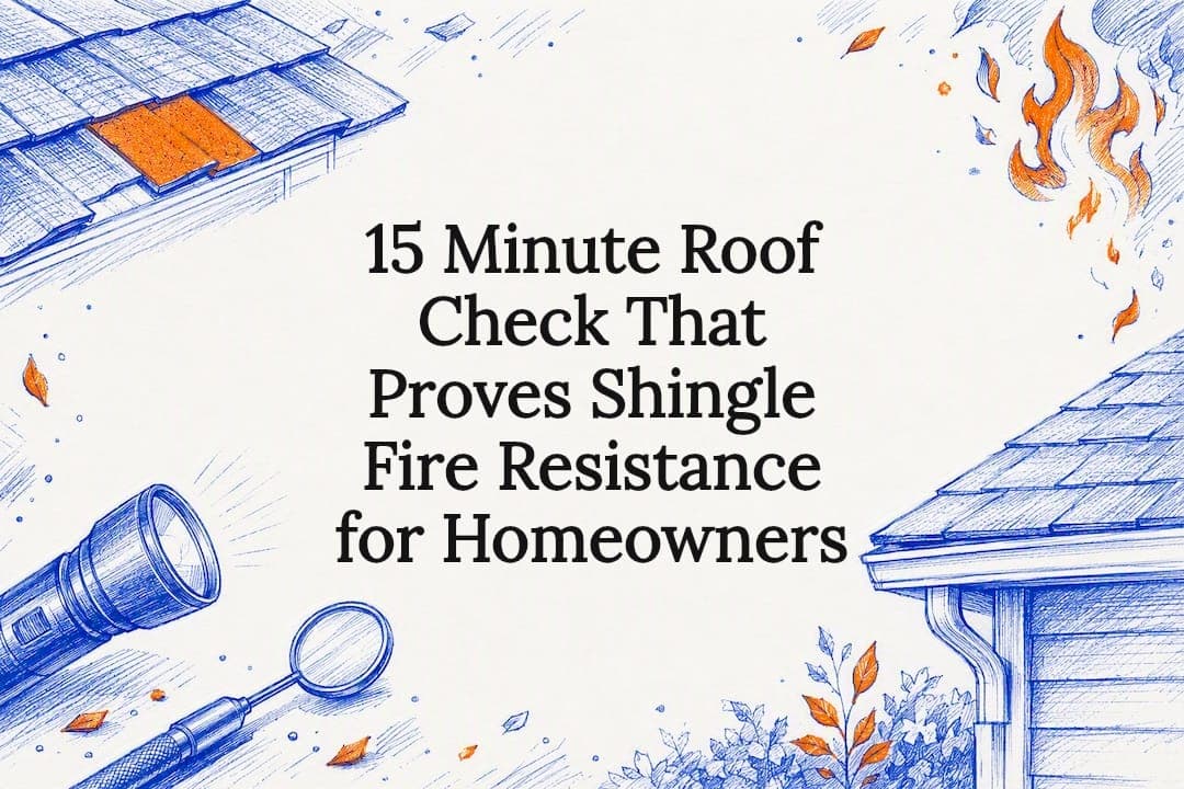 15 Minute Roof Check That Proves Shingle Fire Resistance for Homeowners