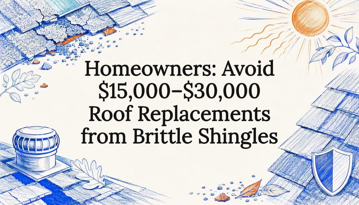 Homeowners: Avoid $15,000–$30,000 Roof Replacements from Brittle Shingles
