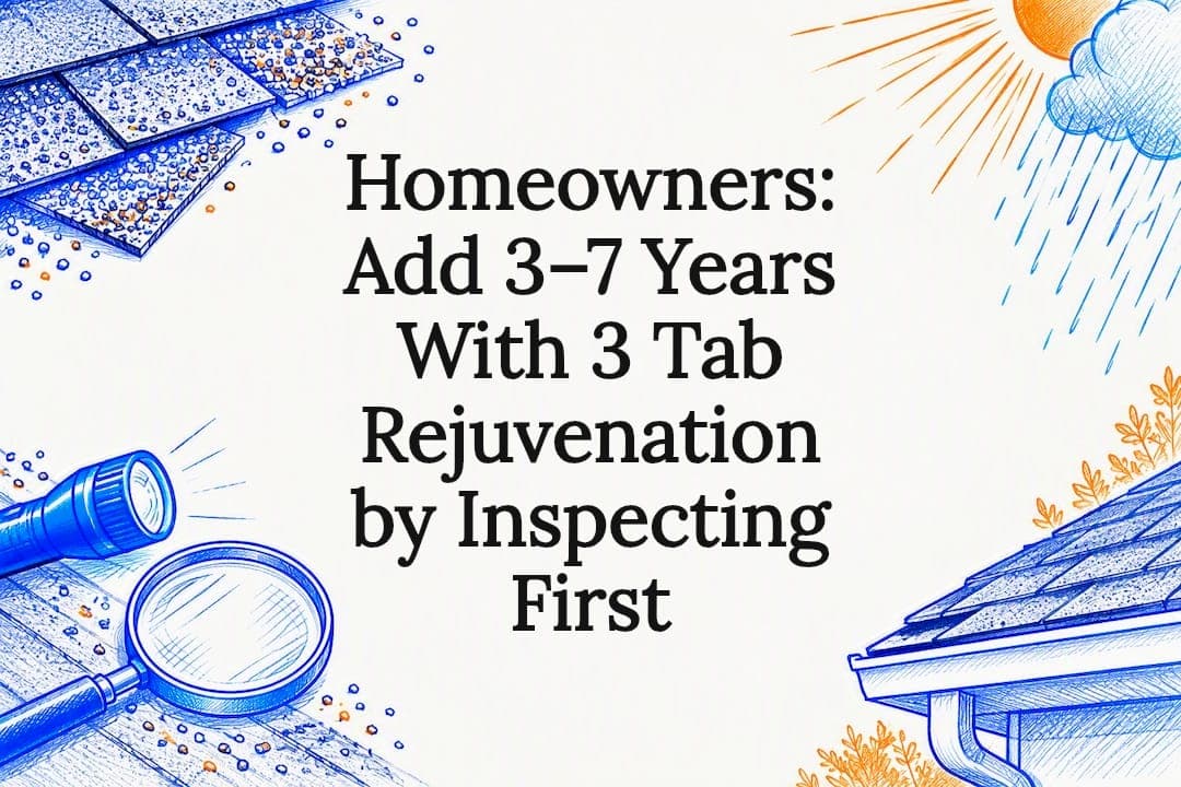 Homeowners: Add 3–7 Years With 3 Tab Rejuvenation by Inspecting First