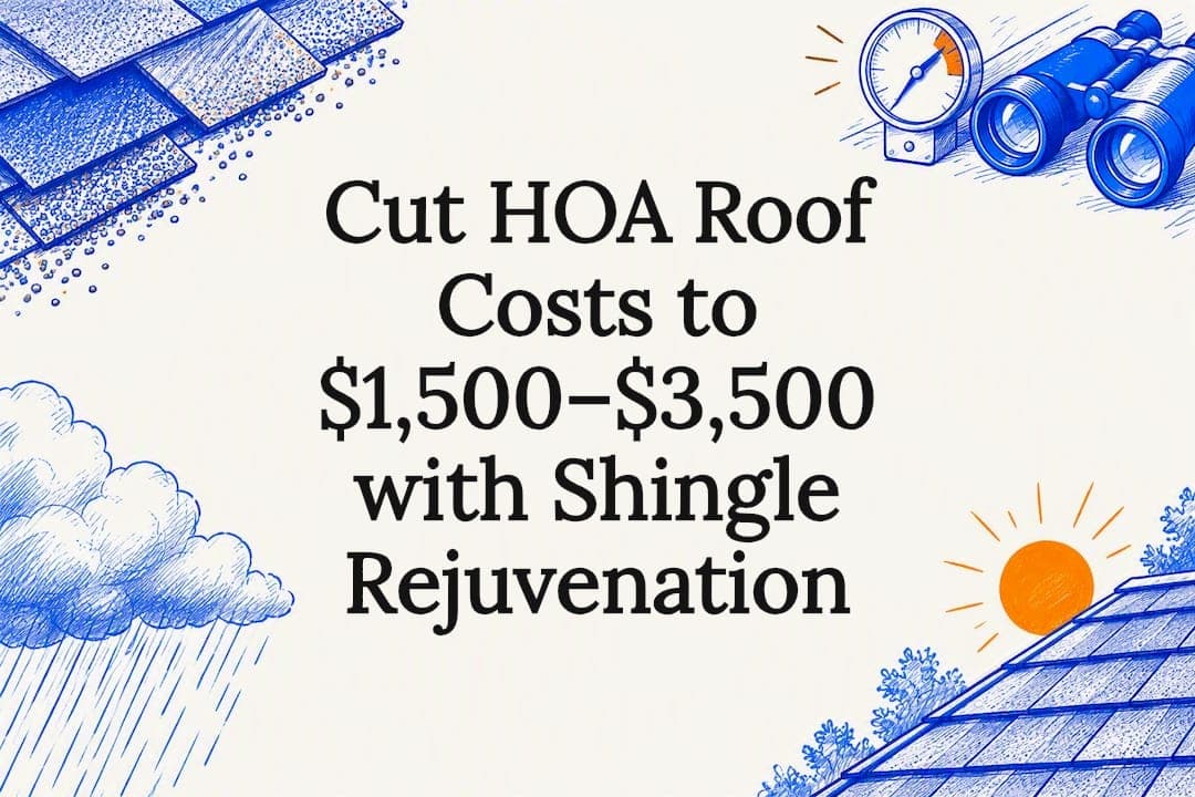 Cut HOA Roof Costs to $1,500–$3,500 with Shingle Rejuvenation