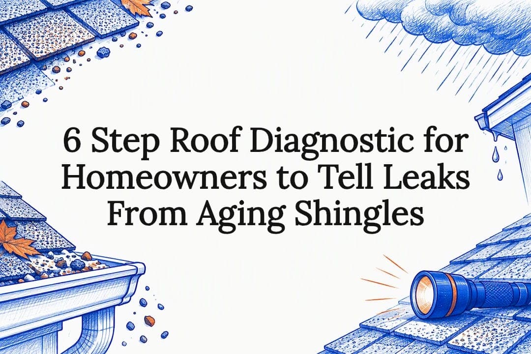 6 Step Roof Diagnostic for Homeowners to Tell Leaks From Aging Shingles