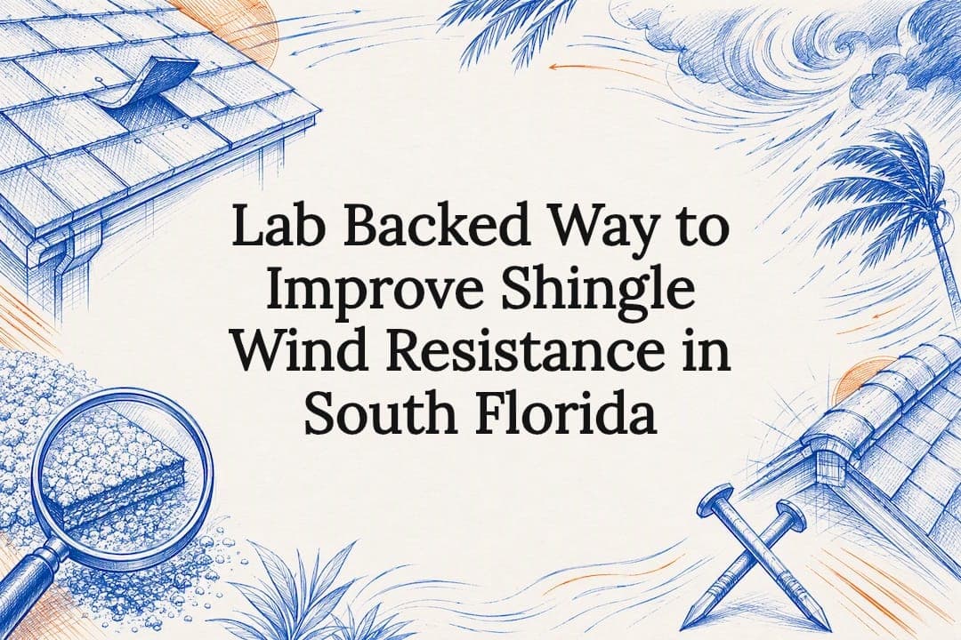 Lab Backed Way to Improve Shingle Wind Resistance in South Florida