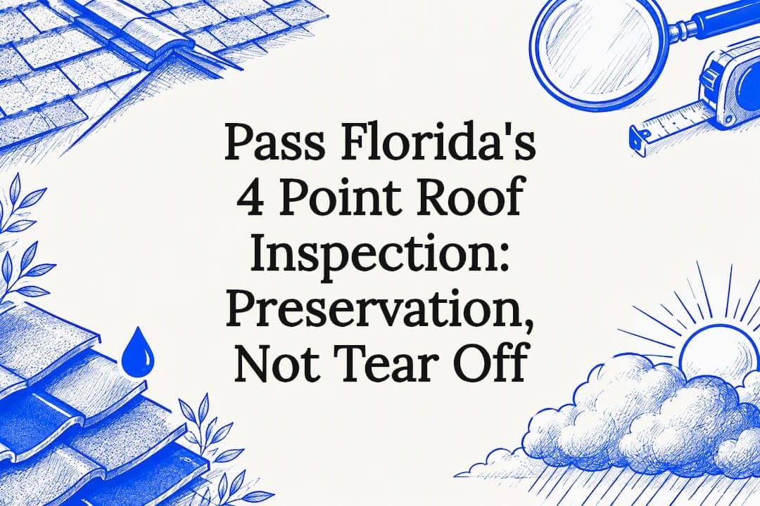 Pass Florida's 4 Point Roof Inspection: Preservation, Not Tear Off