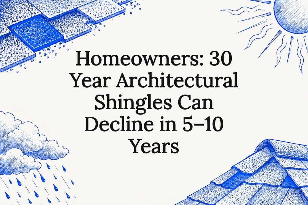 Homeowners: 30 Year Architectural Shingles Can Decline in 5–10 Years