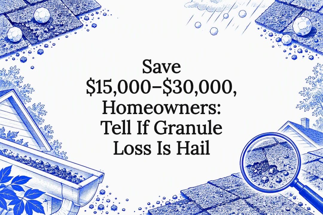 Save $15,000–$30,000, Homeowners: Tell If Granule Loss Is Hail