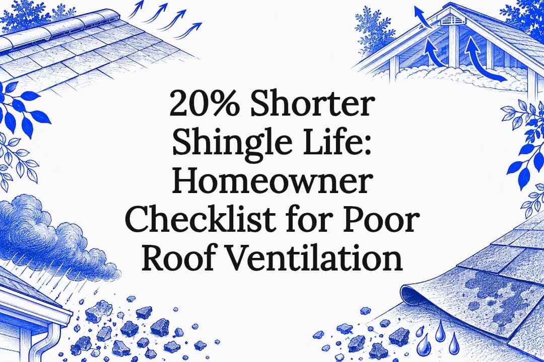 20% Shorter Shingle Life: Homeowner Checklist for Poor Roof Ventilation