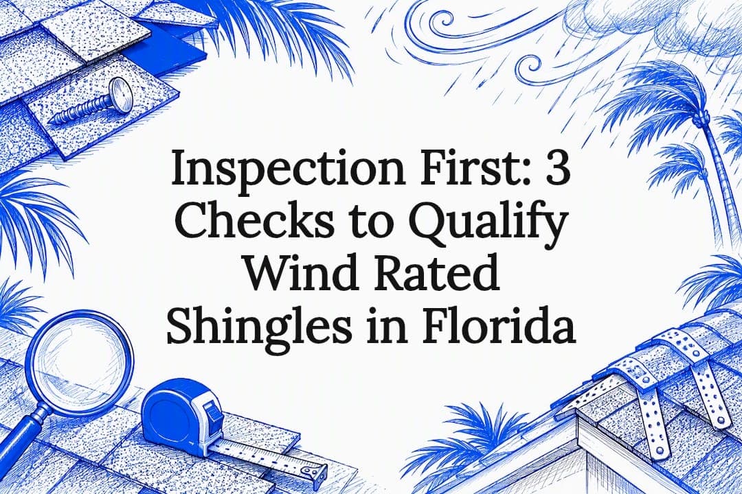 Inspection First: 3 Checks to Qualify Wind Rated Shingles in Florida