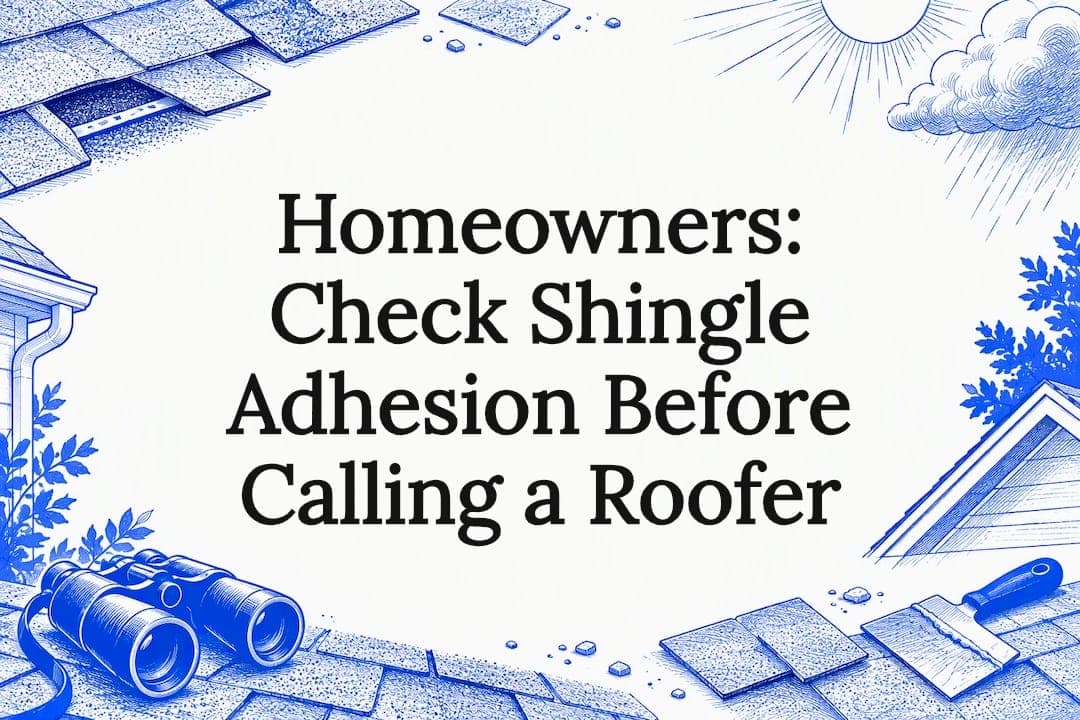 Homeowners: Check Shingle Adhesion Before Calling a Roofer