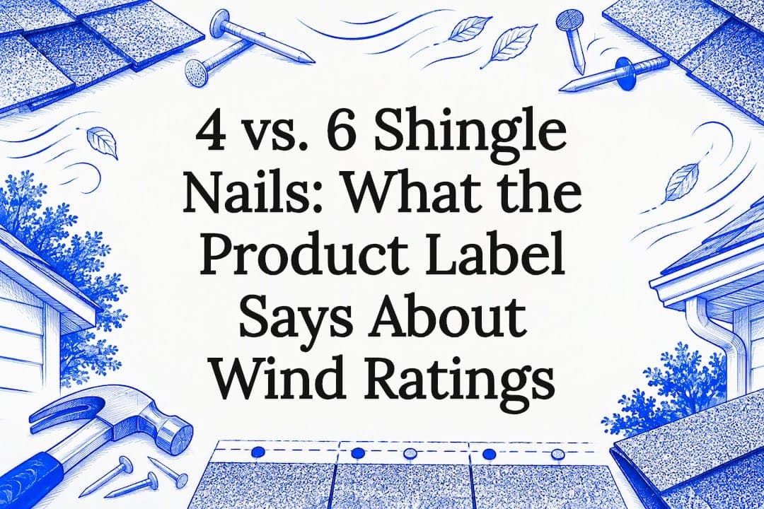 4 vs. 6 Shingle Nails: What the Product Label Says About Wind Ratings