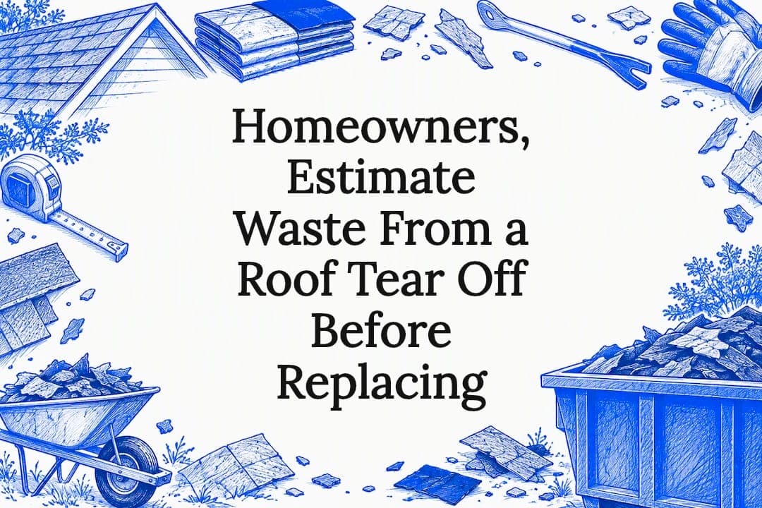 Homeowners, Estimate Waste From a Roof Tear Off Before Replacing