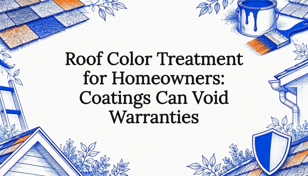 Roof Color Treatment for Homeowners: Coatings Can Void Warranties