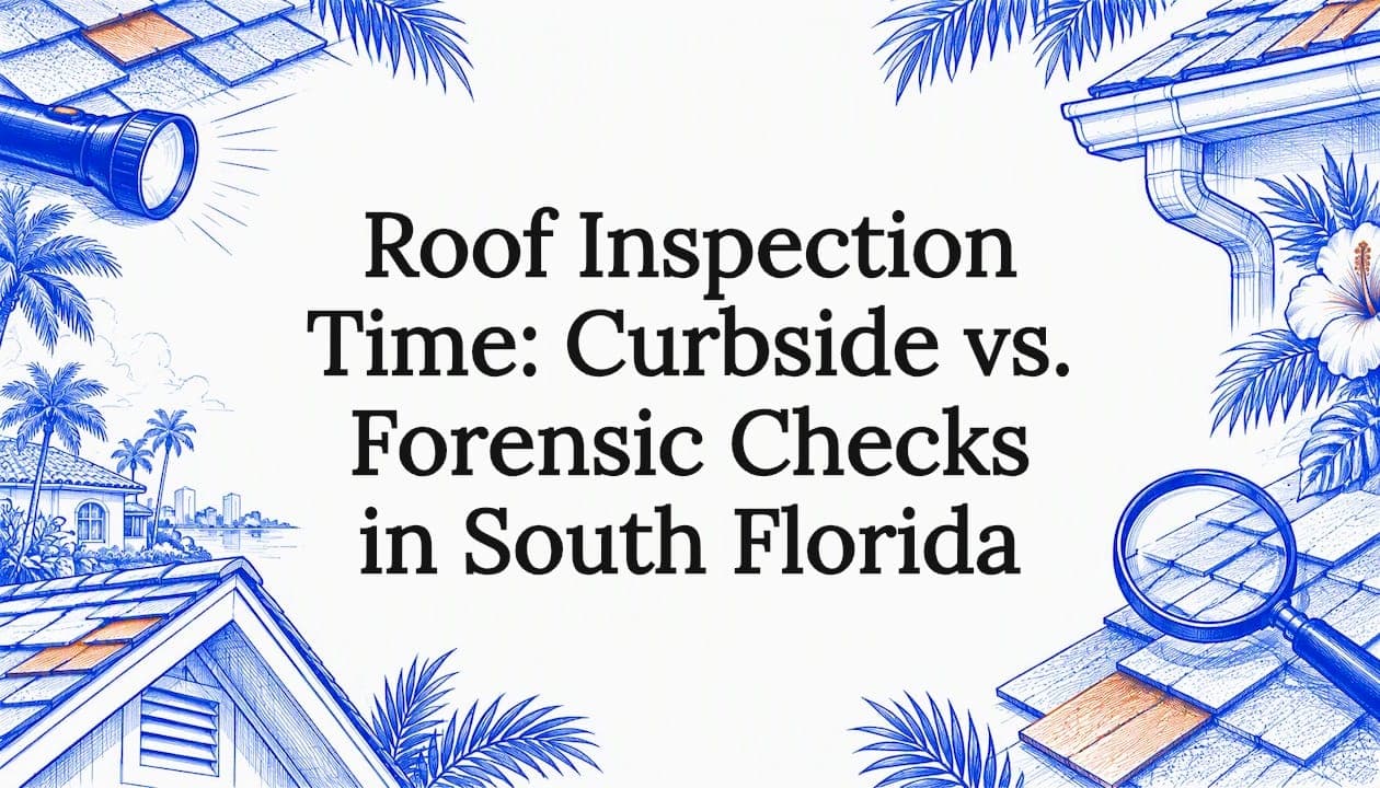 Roof Inspection Time: Curbside vs. Forensic Checks in South Florida